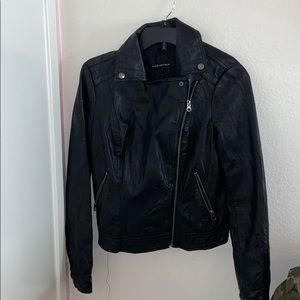 Black leather jacket